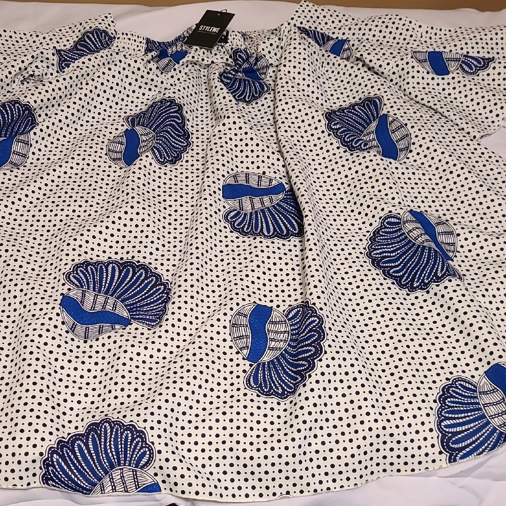 STYLEWE Blue Pleated A-Line Maxi Dress